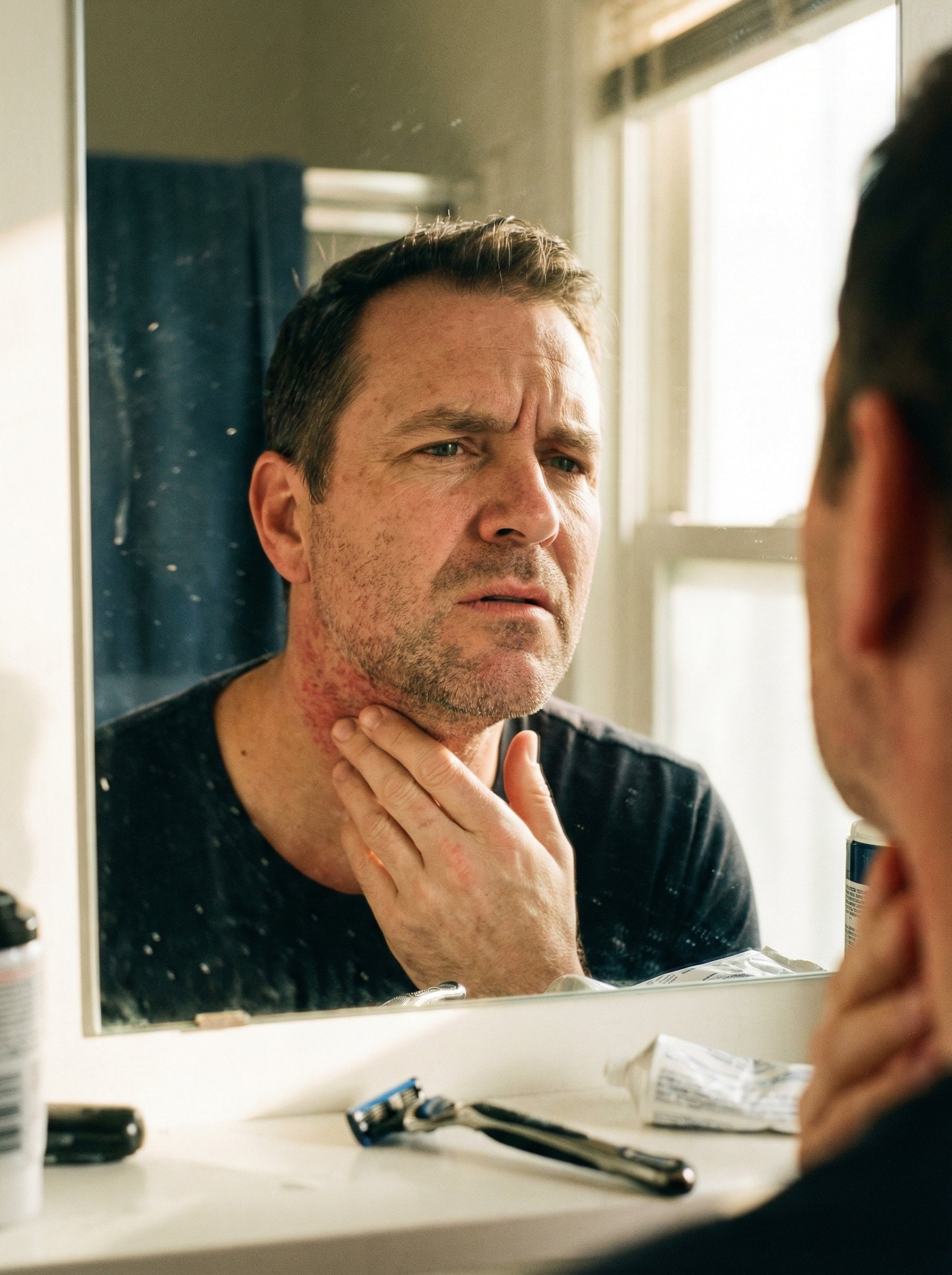 Stop treating your face like a cheese grater. When a flat razor hits a curved surface, bad things happen.